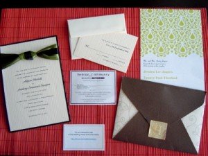 several wedding invitation styles