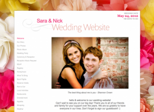 WeddingWire.com _ personal wedding website demo for Sara and Nick