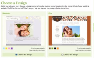 TheKnot.com _ layout options for a wedding website