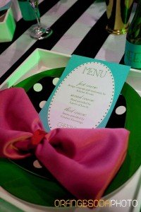 Kate Spade reception table decor by Scheme Events