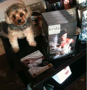 magazine display at Couture Bride store