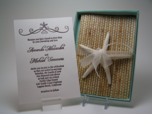 invitation with starfish