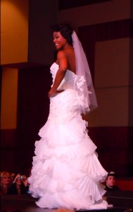 bride on fashion show catwalk