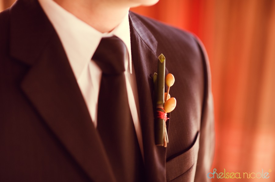 Groom’s Boutonniere with Twigs