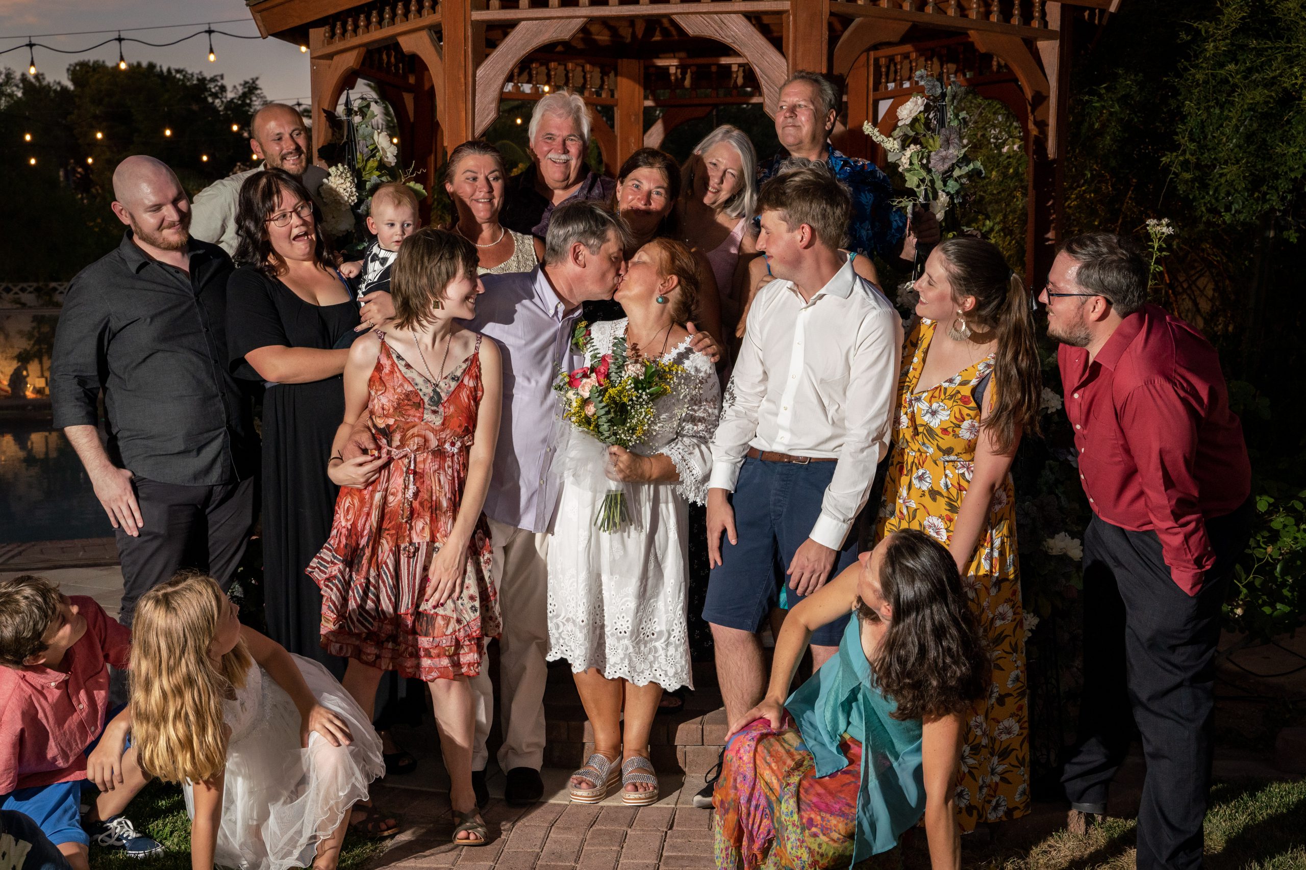 older couple marry in Las Vegas for Destination Wedding Bridal Spectacular