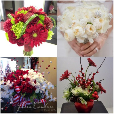Top Left: Flowers by Enchanted Florist Bottom Left: Flowers by Flora Couture by Floral 2000 Top Right: Photo by Mindy Bean Photography Bottom Right: Flowers by Enchanted Florist    