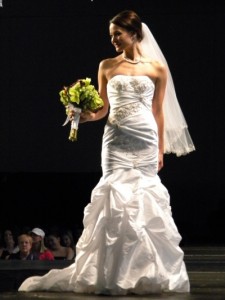 bride in bridal fashion show