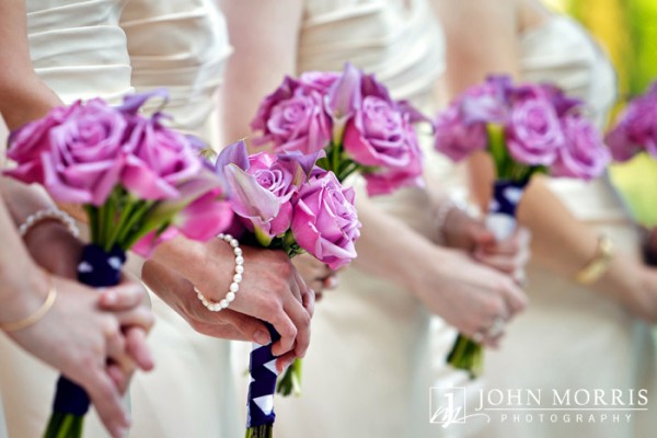 Gorgeous Lavendar Roses were carried by the bridesmaids.