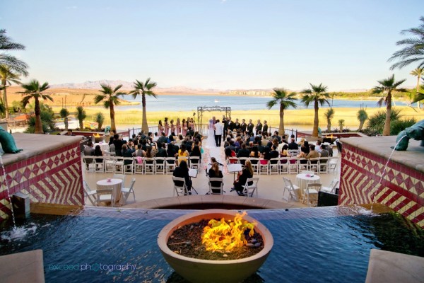 Outdoor wedding at the Westin Lake Las Vegas Resort & Spa. Photo by Exceed Photography.